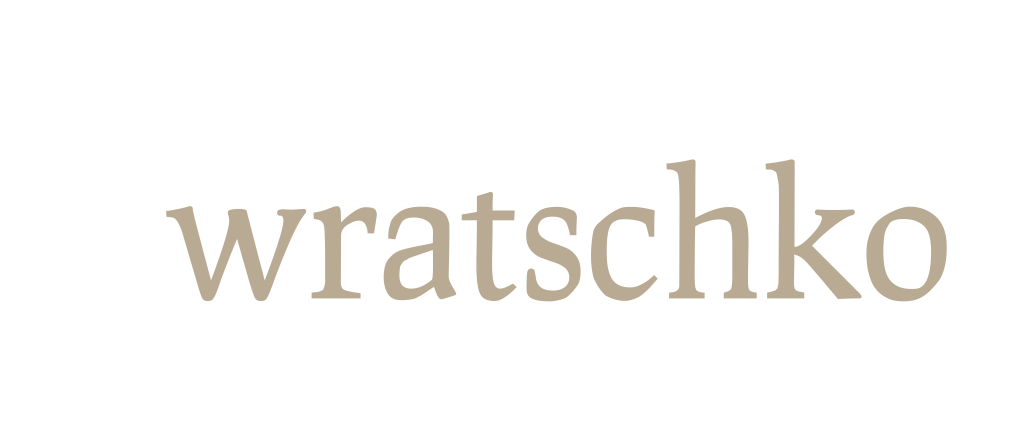 wratschko logo white beige